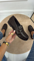 Angel - Mocasín de mujer, zapato informal, marrón