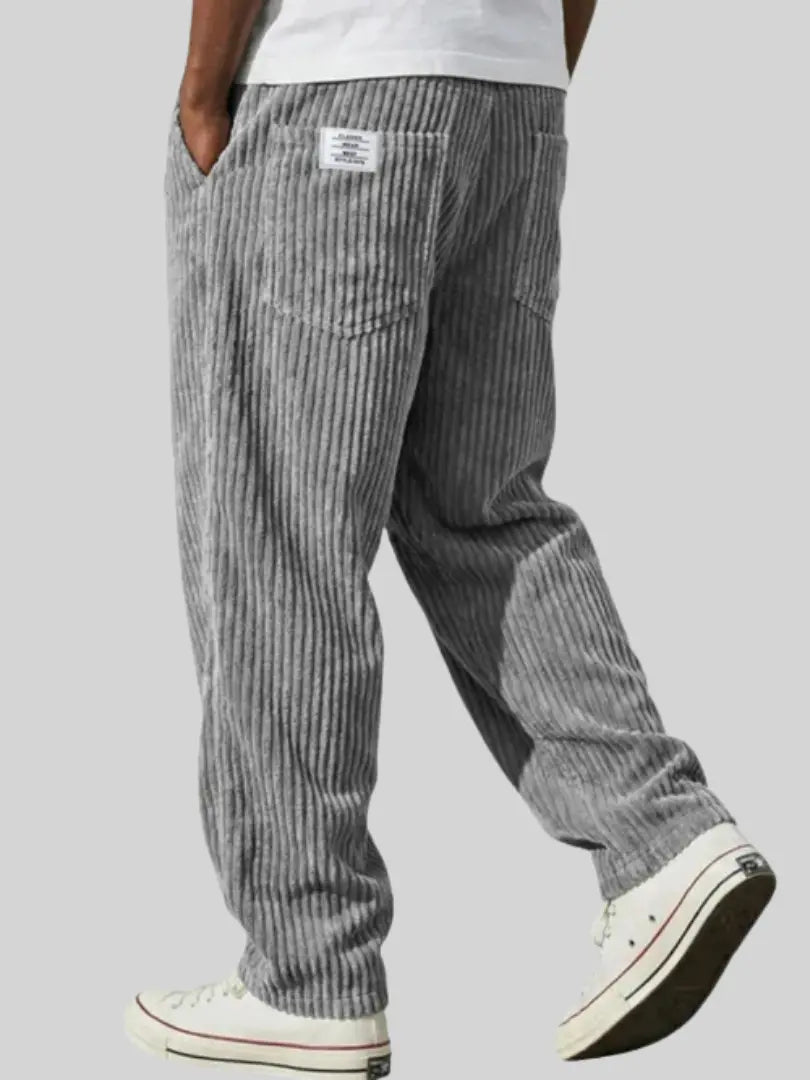 Varel | Pantaloni da uomo in velluto a coste con vita elasticizzata