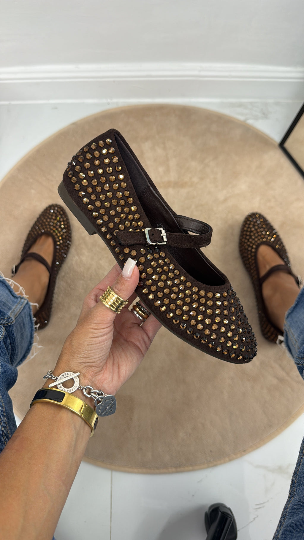Louisa - Zapatos de mujer, bailarinas marrones