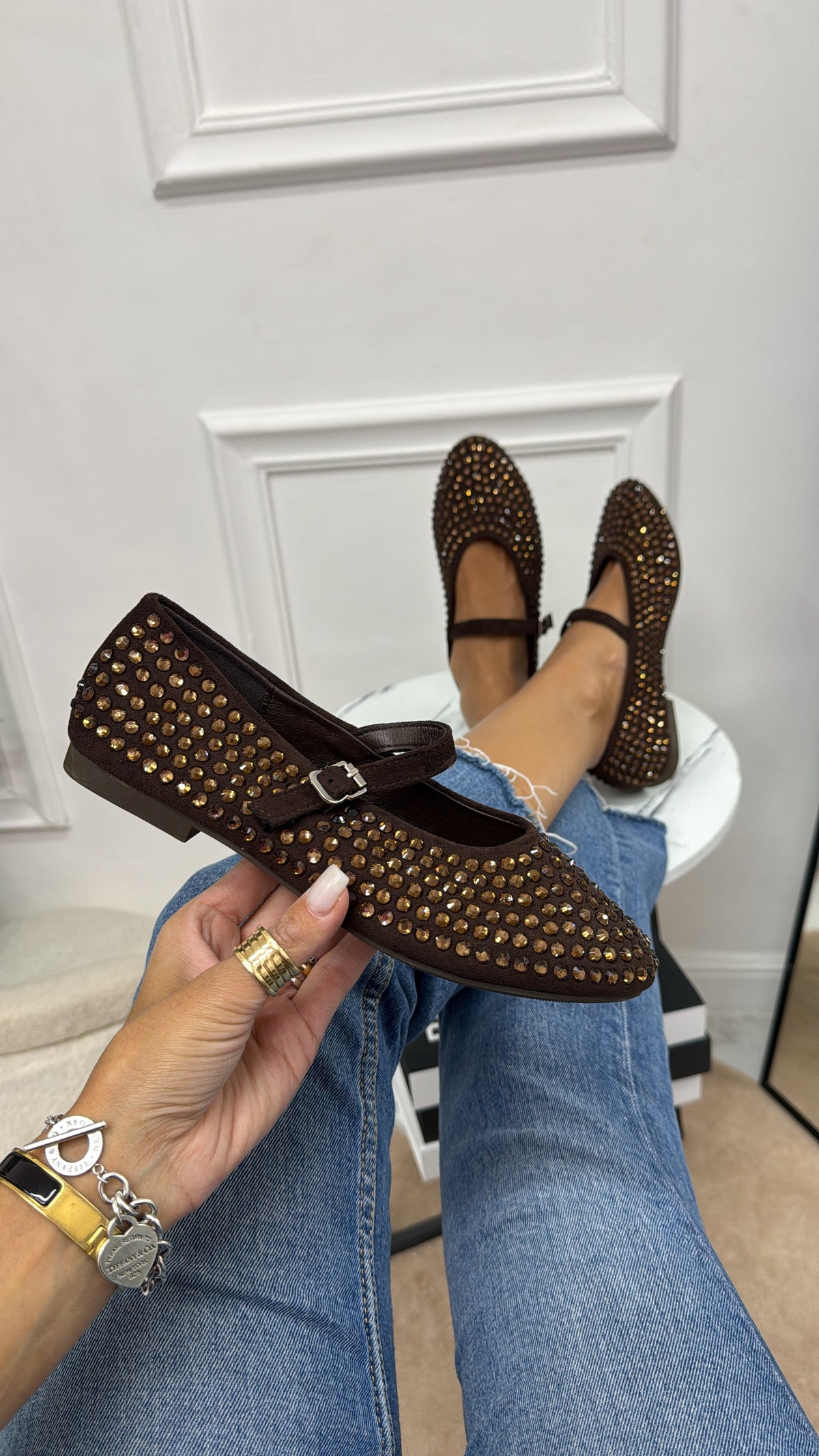 Louisa - Zapatos de mujer, bailarinas marrones