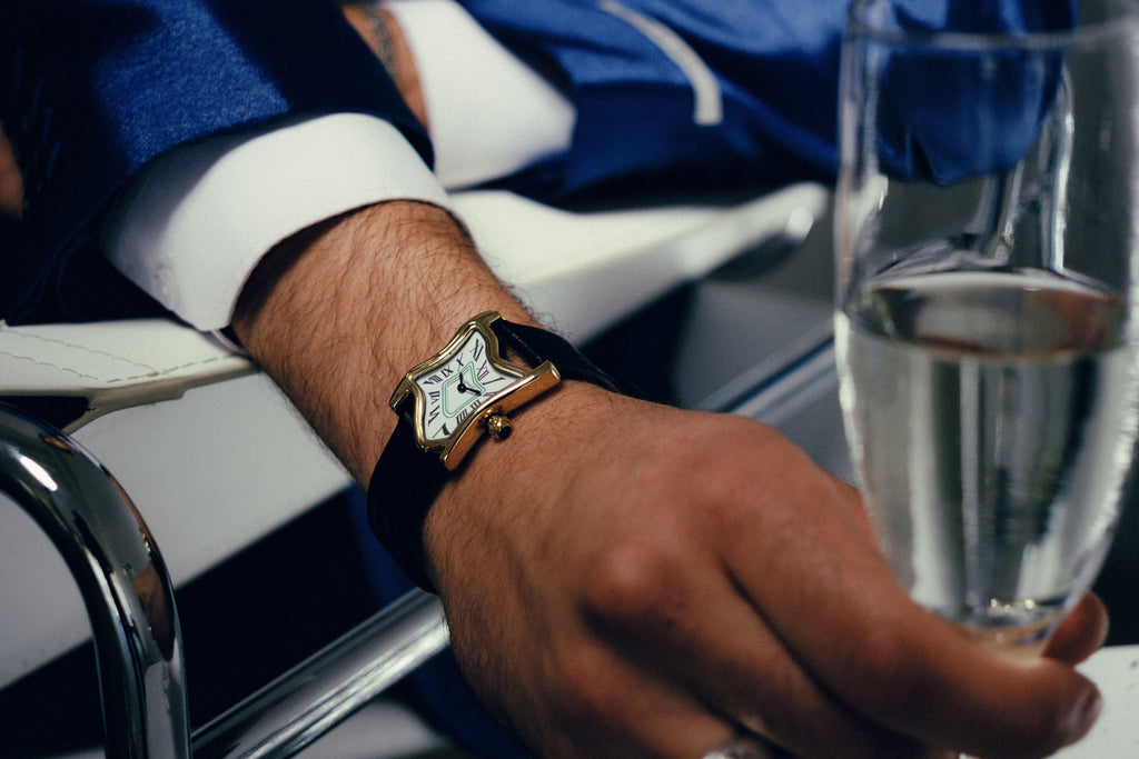 Square Melting Watch Small Gold