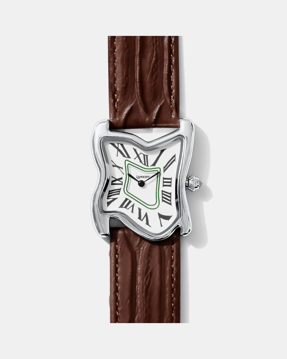 Square Melting Watch Large Silver