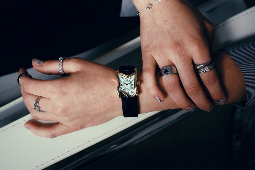 Square Melting Watch Small Gold
