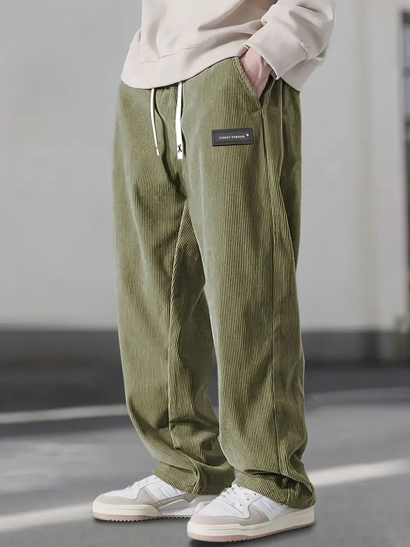 Varel | Pantaloni casual larghi in velluto a coste