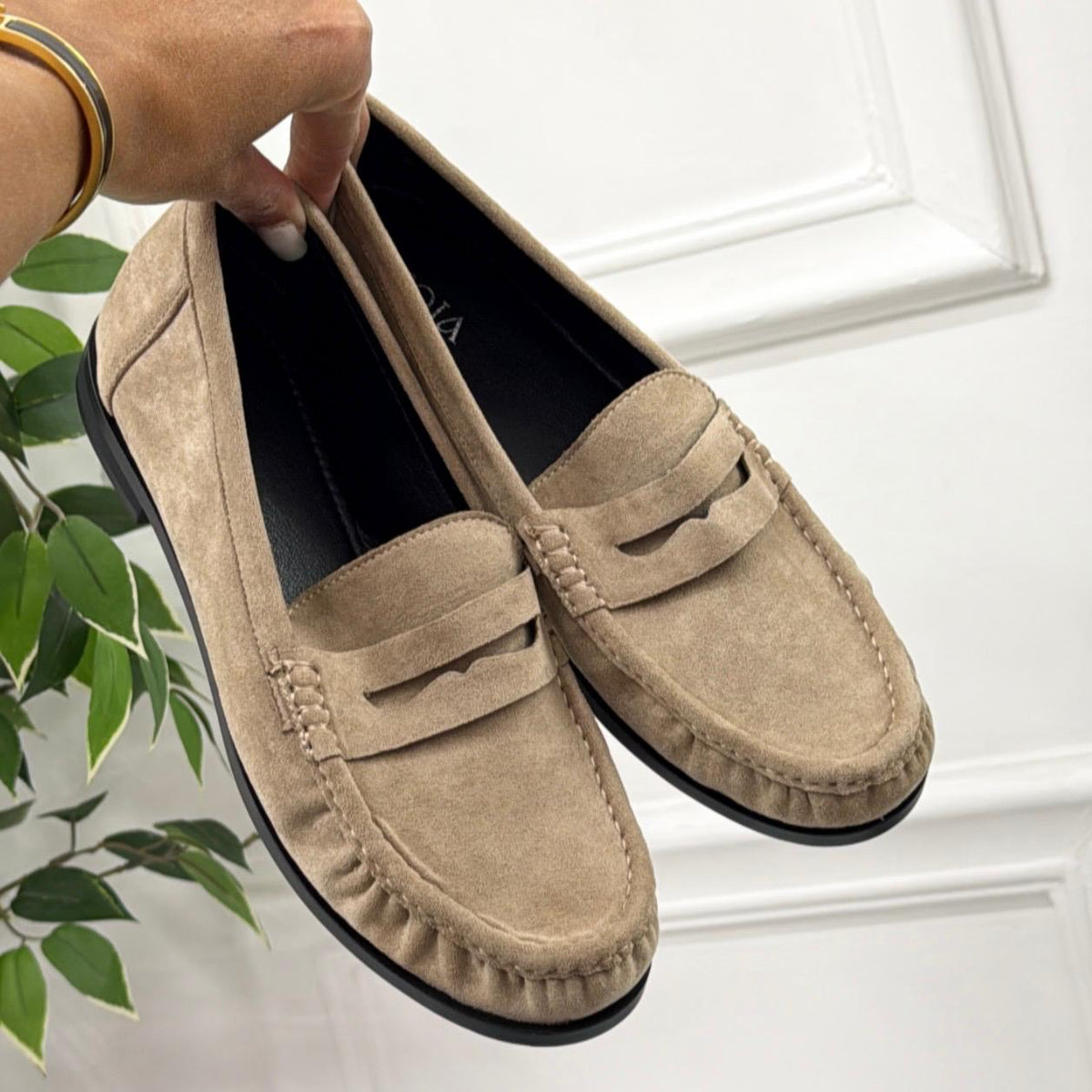 Nika - Mocassino Donna Scarpa Casual Khaki