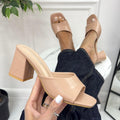 Nicole - Sandalo Donna Scarpa Tacco Punta Nude
