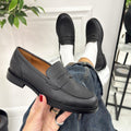 Roxy - Mocassino Donna Scarpa Tacco Basso Casual Nero