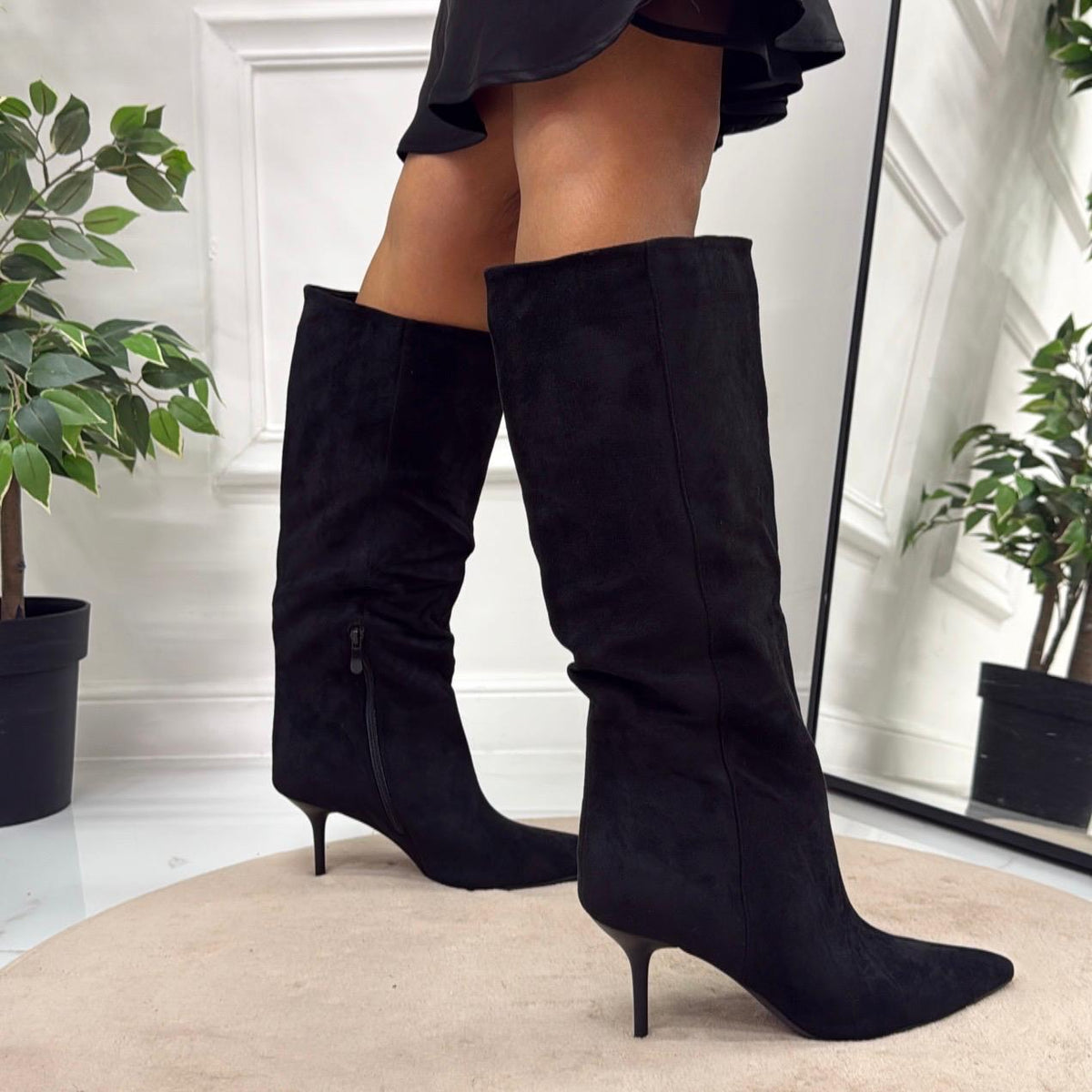 Victoria - Bota de mujer de tacón alto negra