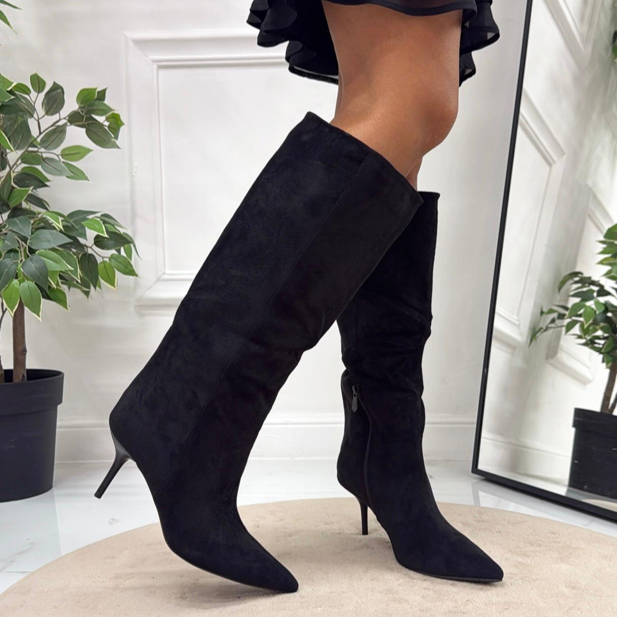 Victoria - Bota de mujer de tacón alto negra