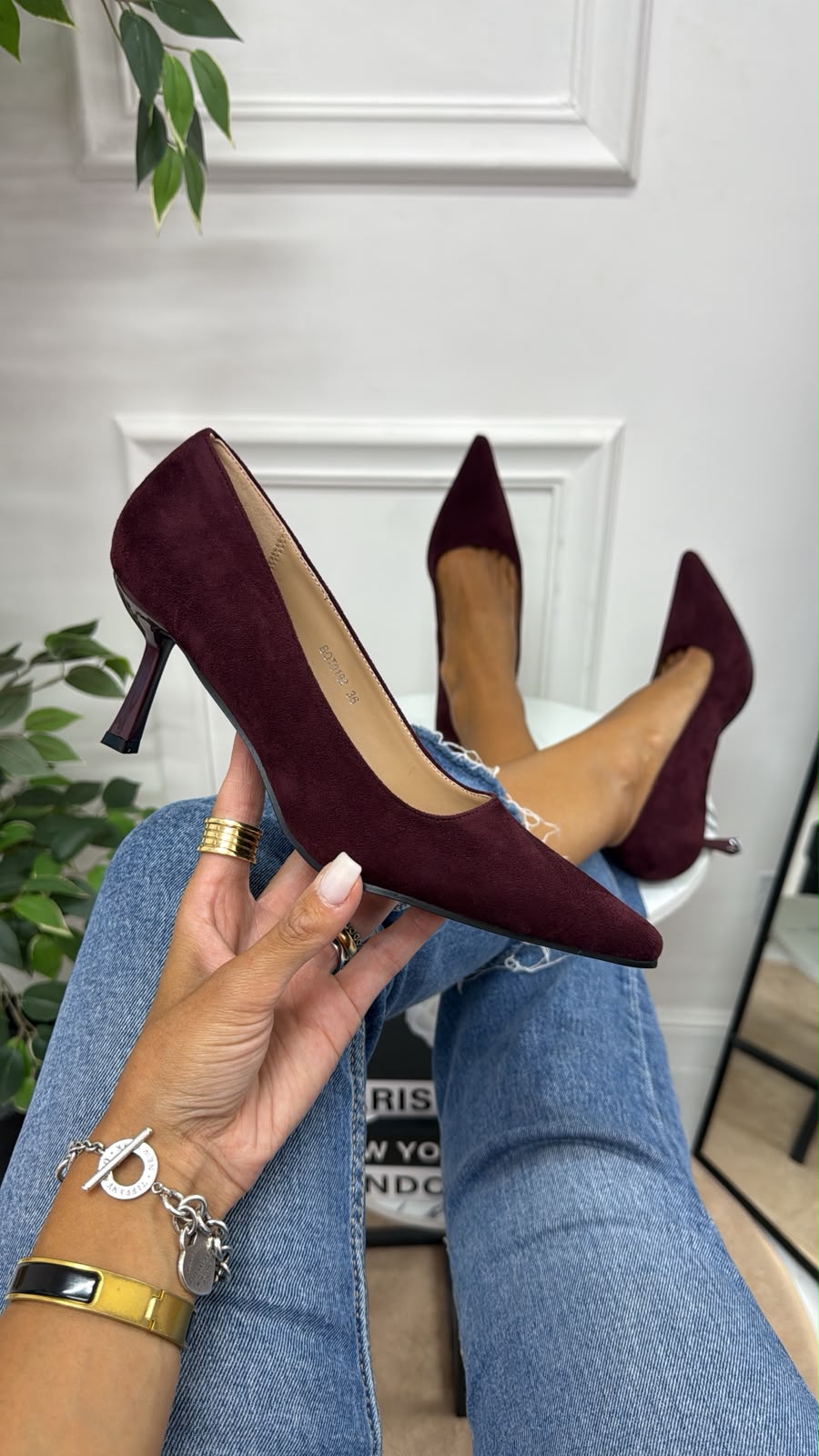 Londra - Décolleté Donna Tacco Spillo Punta Bordeaux
