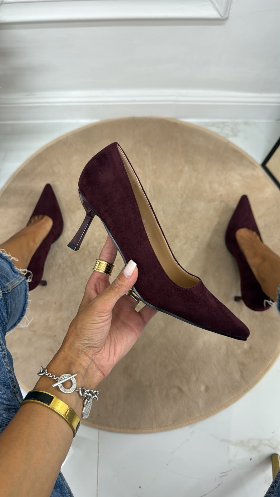 Londra - Décolleté Donna Tacco Spillo Punta Bordeaux