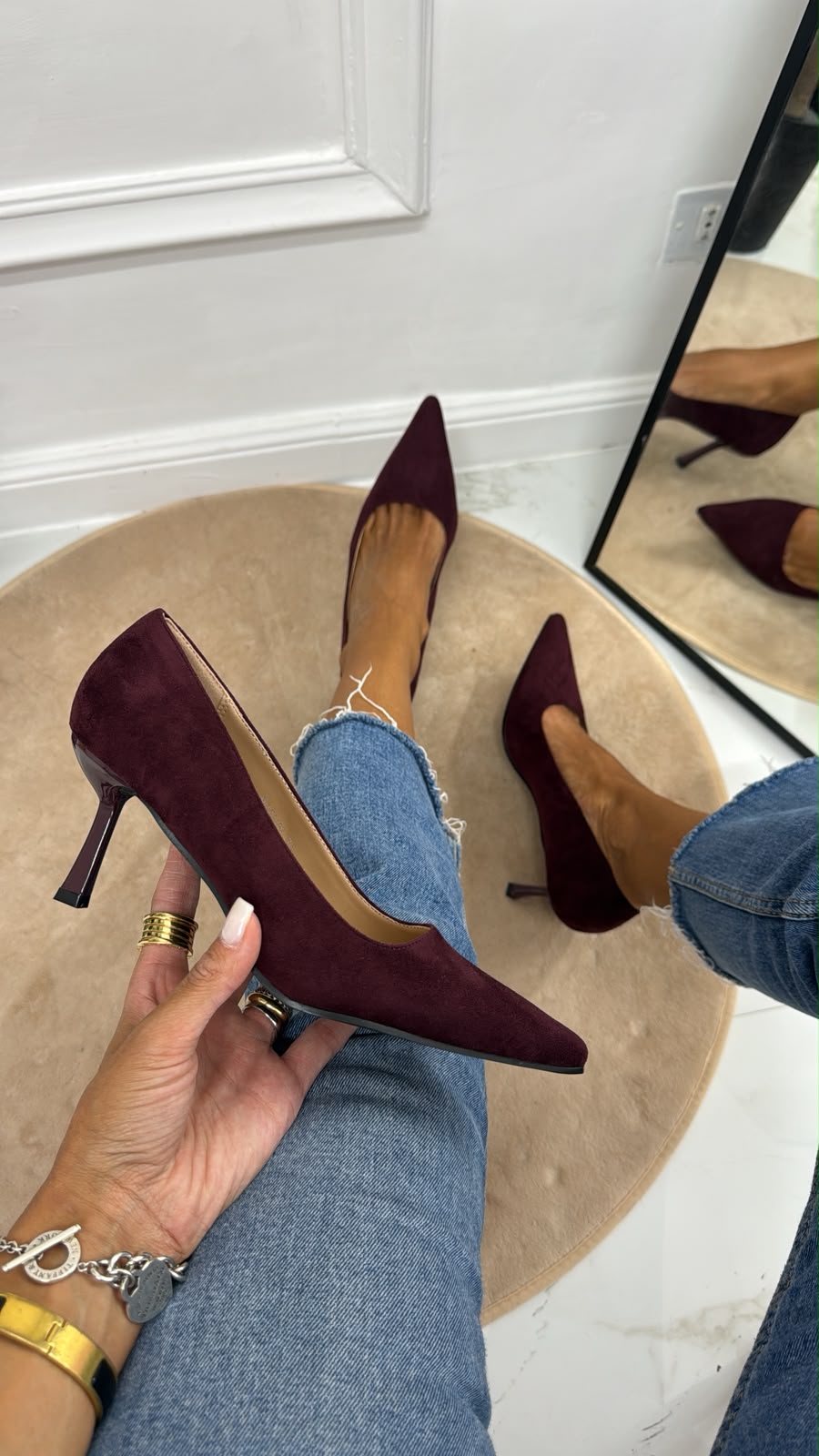 Londra - Décolleté Donna Tacco Spillo Punta Bordeaux