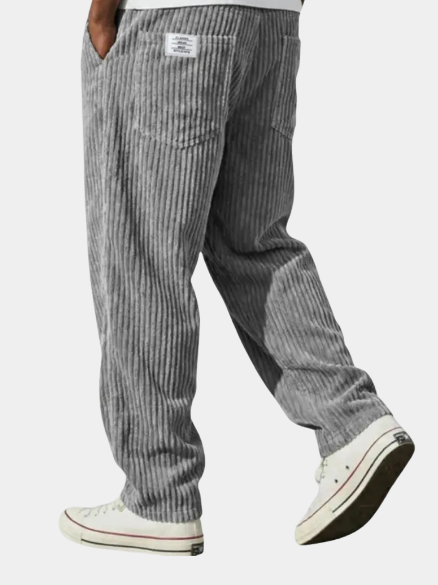 Varel | Pantaloni da uomo in velluto a coste con vita elasticizzata